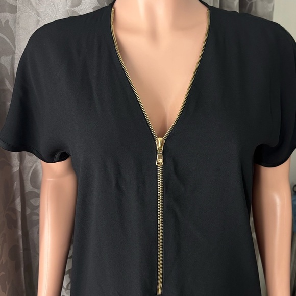 GEORGES RECH PARIS Women’s Black Zip-Front Dress - Picture 8 of 14